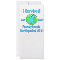 Pennsylvania, East Coast Earthquake of 2011 Personalized Rack Card