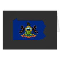 Pennsylvania Flag Map Cards
