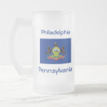Pennsylvania Flag Map City Mug