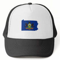 Pennsylvania Flag Map Mesh Hats