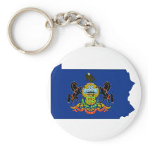 Pennsylvania Flag Map Key Chains