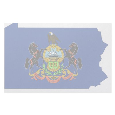 Pennsylvania Flag Map Custom Stationery by usaflags