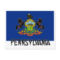 Pennsylvania Flag postcards by flagshirt Pennsylvania Flag postcards