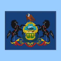 Pennsylvania Flag Postcard by deesbasenjis Pennsylvania Flag Postcard