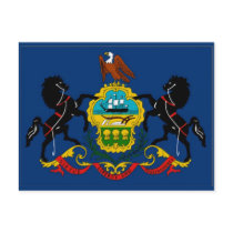 Pennsylvania Flag Postcard by deesbasenjis Pennsylvania Flag Postcard