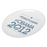PENNSYLVANIA FOR OBAMA 2012.png Dinner Plate