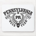 Pennsylvania, Heck Yeah, Est. 1787 mousepads by visualnewbie Pennsylvania, Heck Yeah, Est. 1787 mousepads