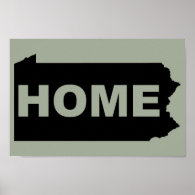 Pennsylvania Home Away From State T-Shirt Poster