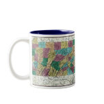 Pennsylvania Map and State Flag mugs