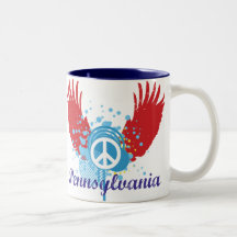 Pennsylvania Peace Sign Coffee Mug