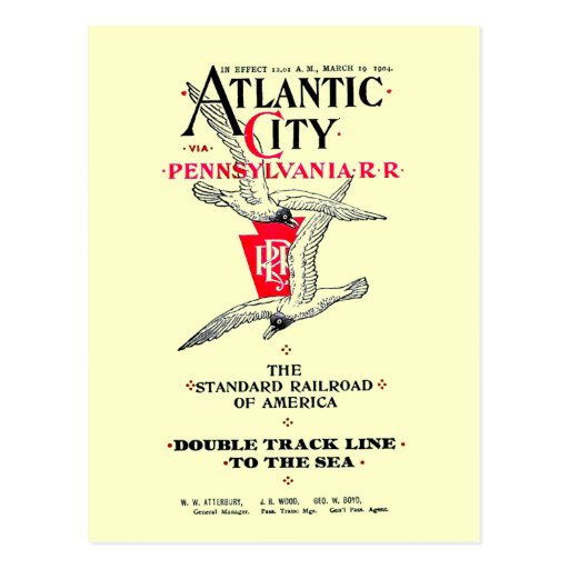 Pennsylvania Railroad Atlantic City Service 1904 Postcard Zazzle