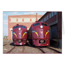 Pennsylvania Railroad E-8a,s (JTFS) 5809 and 5811 Greeting Cards