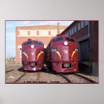 Pennsylvania Railroad E-8a,s (JTFS) 5809 and 5811 Poster