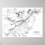 Pennsylvania Railroad Electrified Lines Map 1956 Print