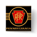 Pennsylvania Railroad Logo, Black & Gold buttons