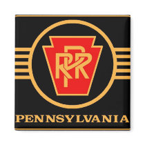 Pennsylvania Railroad Logo, Black & Gold magnets by stanrail Pennsylvania Railroad Logo, Black & Gold magnets