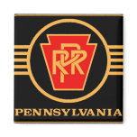 Pennsylvania Railroad Logo, Black & Gold magnets