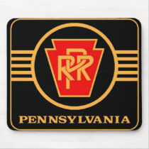 Pennsylvania Railroad Logo, Black & Gold Mouse Mat