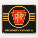 Pennsylvania Railroad Logo, Black & Gold mousepads