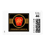 Pennsylvania Railroad Logo, Black & Gold Stamp