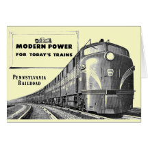 Pennsylvania Railroad Modern Train Power Note Card