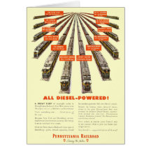 Pennsylvania Railroads East - West  Now all Diesel Cards