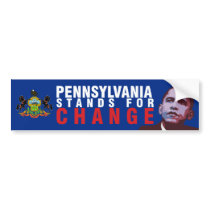 Pennsylvania Stands for Change - Bumper Sticker bumper stickers