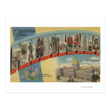 Pennsylvania (State Capital/Flower) 2 Post Cards