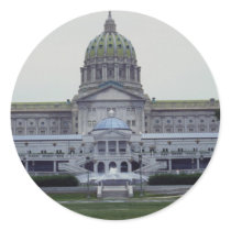 Pennsylvania State Capitol Building, Harrisburg, P Round Stickers