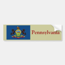 Pennsylvania State Flag Bumper Sticker