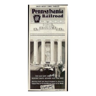 Pennsylvania Station New York ,Timetable 1941 print