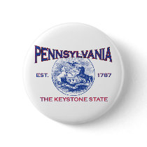 PENNSYLVANIA The Keystone State Pinback Button