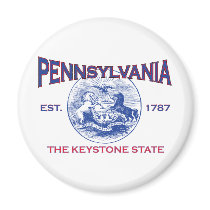PENNSYLVANIA The Keystone State Refrigerator Magnets