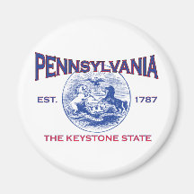 PENNSYLVANIA The Keystone State Refrigerator Magnets