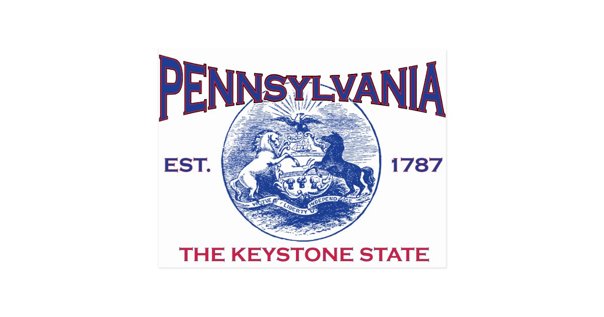 PENNSYLVANIA The Keystone State Postcard Zazzle