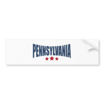 Pennsylvania Three Stars Design bumper stickers