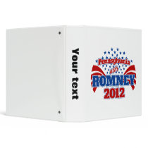Pennsylvania with Romney 2012 3 Ring Binders
