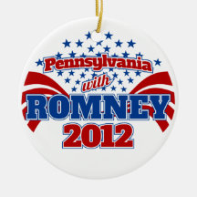 Pennsylvania with Romney 2012 Christmas Ornaments