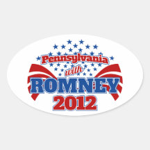 Pennsylvania with Romney 2012 Sticker
