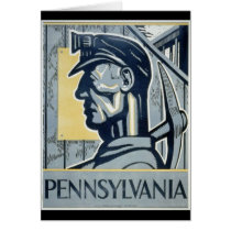 Pennsylvanian Coal Miner Greeting Cards