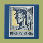 Pennsylvanian Coal Miner Fridge Magnet