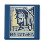 Pennsylvanian Coal Miner Fridge Magnet