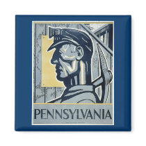 Pennsylvanian Coal Miner Fridge Magnet