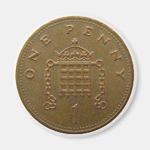 Penny coin refrigerator magnets
