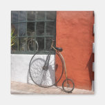 Penny-Farthing in Front of Bike Shop Magnet