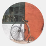 Penny-Farthing in Front of Bike Shop Stickers