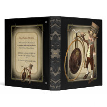 Penny Farthing Steampunk 1" Avery Binder