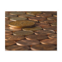 Penny Pennies Coins Money postcards by lifesphere Penny Pennies Coins Money postcards