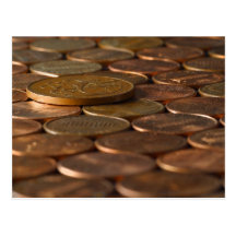 Penny Pennies Coins Money Postcard