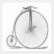 Pennyfarthing Square Sticker